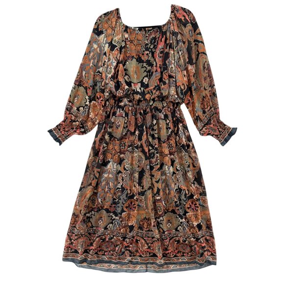 Dex Multicolor Paisley Midi Dress - Picture 2 of 13